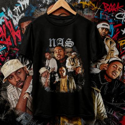 2025 Summer 90s Retro Hip-hop Rap Music Peripheral T-shirts, Pure Cotton Printed Men's and Women's Street Fashion Short Sleeves