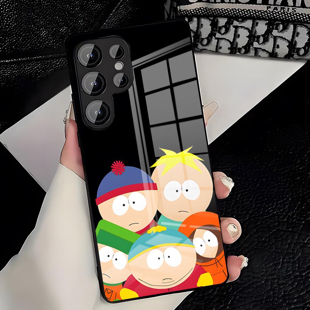 Cool South Park Phone Case For Samsung A25 A13 A33 5G A54 A36 A35 A56 A52 A14 Shockproof Glass Cover