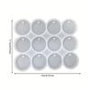 12 Cavities Round Silicone Mould, Geometric Resin Jewellery Casting, DIY Pendant and Earrings Making, Keychain Handmade Moulds
