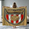1PC Sunderland A.F Custom Name Patterned Flannel Blanket Suitable For All Seasons for Home Decor Warmth and Comfort Gifts Holiday Present