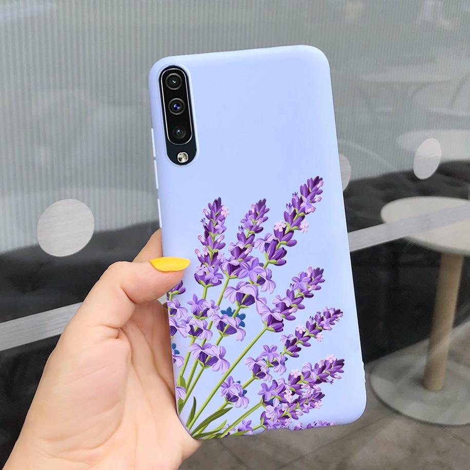 For Samsung Galaxy A70 Case Soft Rubber Tpu Phone Case Purple Lavender Cover For Samsung A70 2019 Case A 70 Back Cover A70s Case