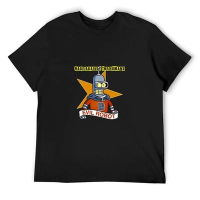 Gegen die Menschen Roboter T-Shirt Grafikshirts Oversized Grafik-T-Shirt Anime-Shirt Herren Grafik-T-Shirts Anime