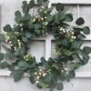 20'' Artificial Eucalyptus Wreath for Front Door Spring Wall with Green Leaves Porch