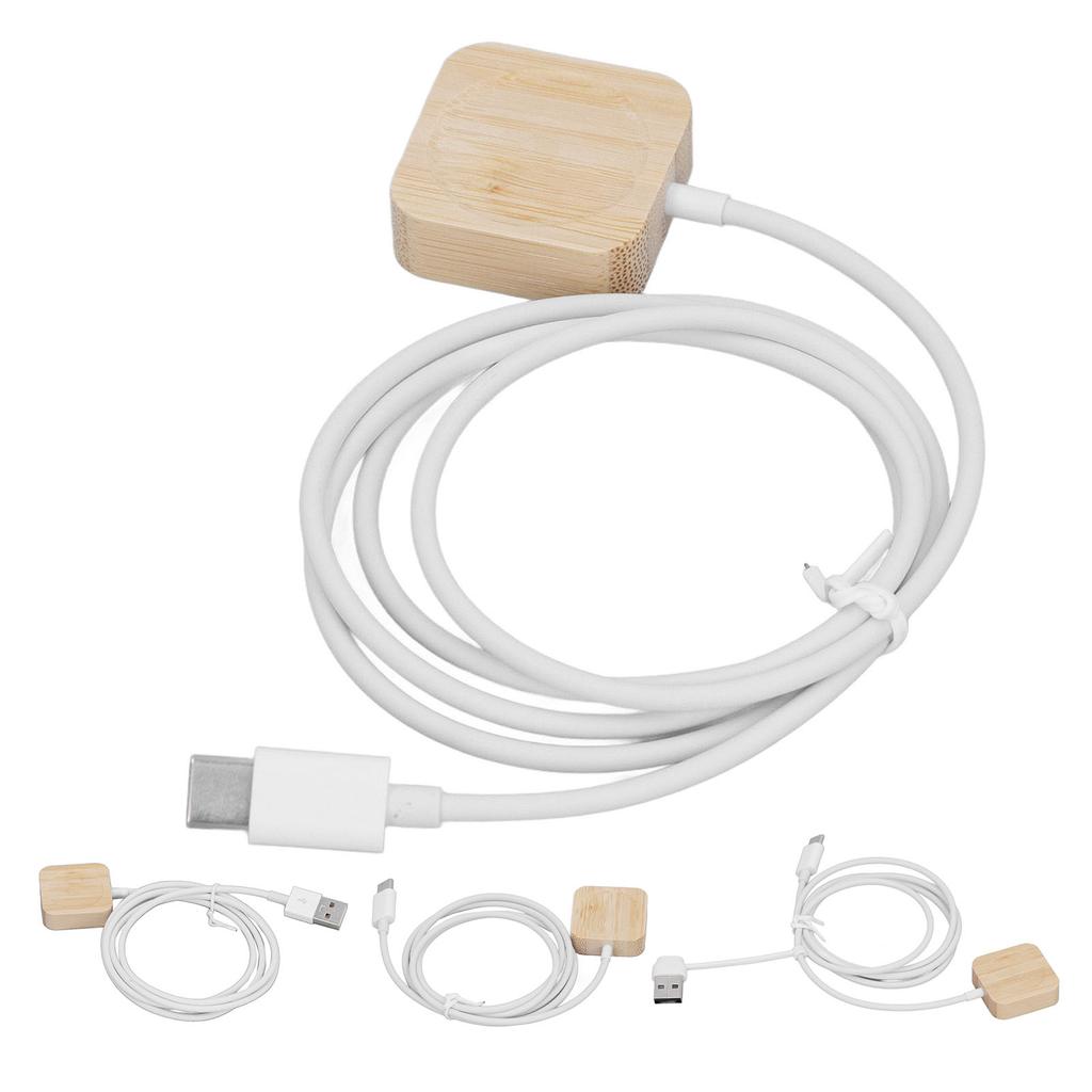 Watch Wireless Charger Portable Bamboo Magnetic Smart Watch Charging Cable for IOS Watch S9 8 7 6 5 