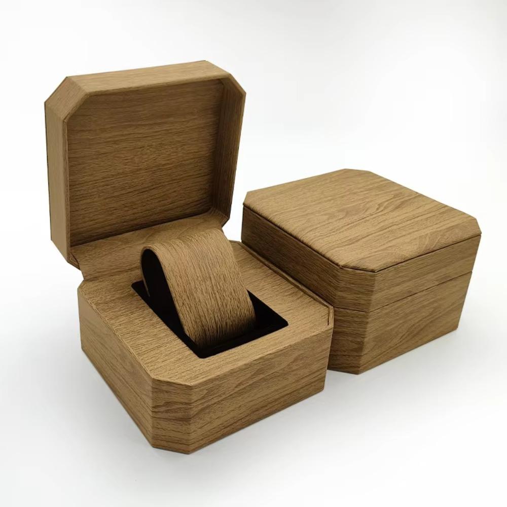 PU Leather Single Watch Storage Box Protective Travel Jewelry Organizer for Men Gift