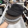 Autumn and Winter Warm Lamb Wool Thin Age Reduction Equestrian Hat Female Versatile Internet Celebrity Niche Flat Top Hat Curly Cap