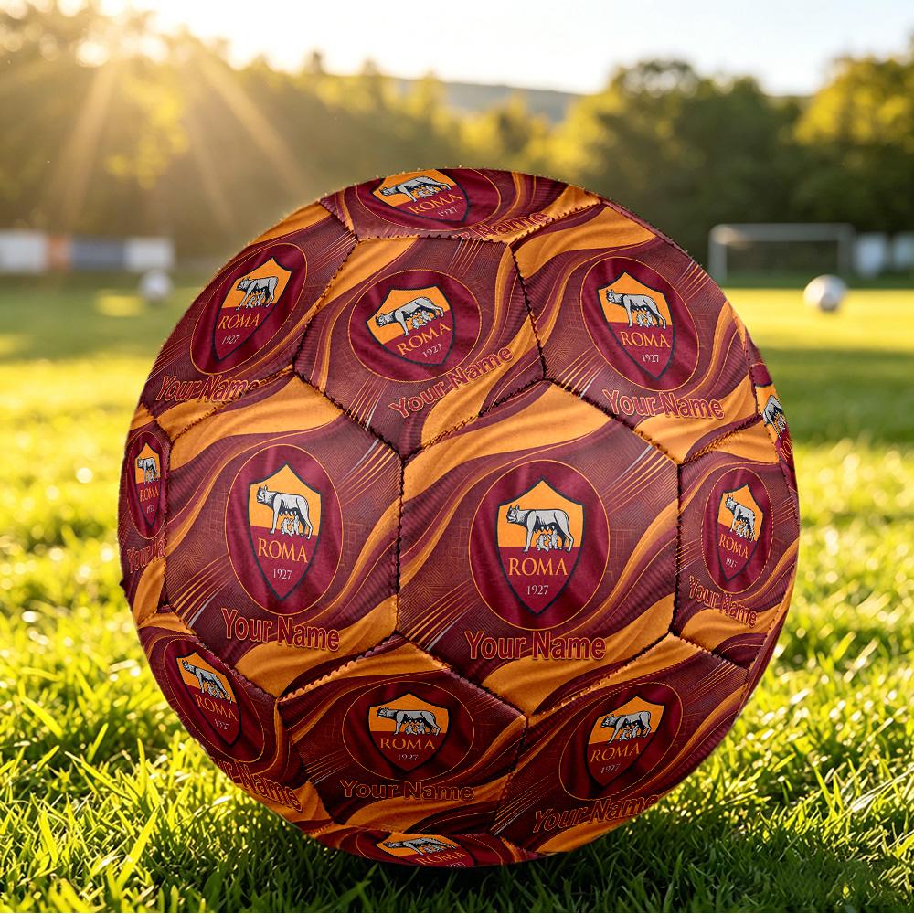 Personalized Size 5 Football AS Roma Pattern Outdoor Game Sports Ball Gift
