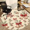 1pc Holiday BellsChair Carpet for Office, Indoor Non-Slip Washable Polyester Fiber Carpet, Mat For Office, Machine Washable
