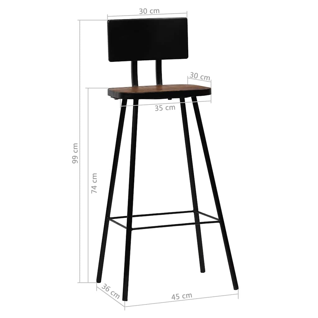 3 Piece Bar Set Black