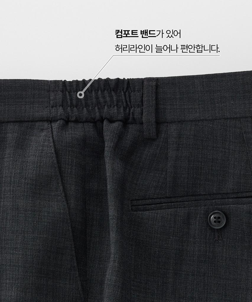 STCO Two-Tone Textured Setup Pants_Charcoal Grey (Tapered Fit)_Sepxb01Tsc