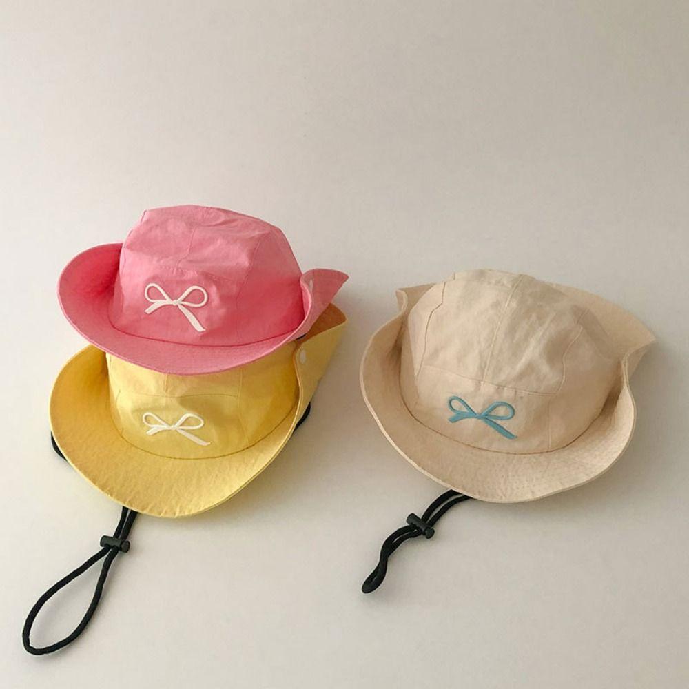 Korean Style Candy Color Bucket Hat Quick-dry Children's Fisherman Hat Summer Kid Sunhat Baby