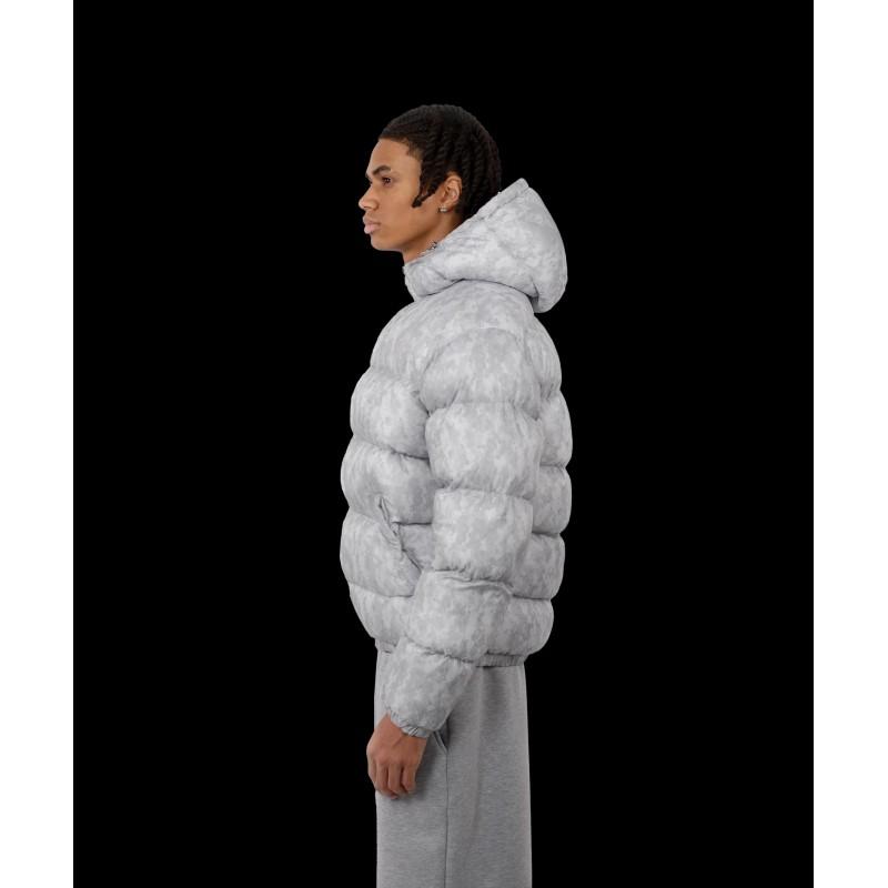 Hip Hop Style Oversized Hooded Cotton Jacket Men Women Camo Print Winter Casual Wear