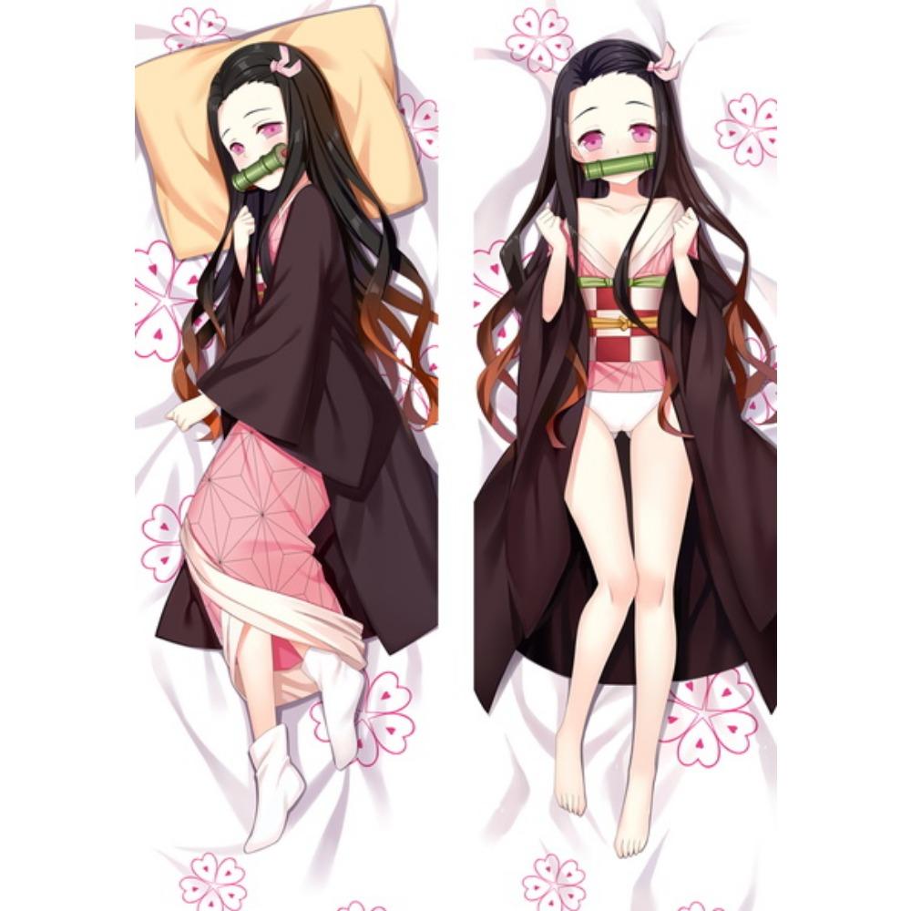 Japonský anime zabiják démonů Agatsuma Zenitsu Dakimakura Kamado Nezuko Pouzdro na polštář Objímání celého těla Kochou Shinobu Potah na polštář