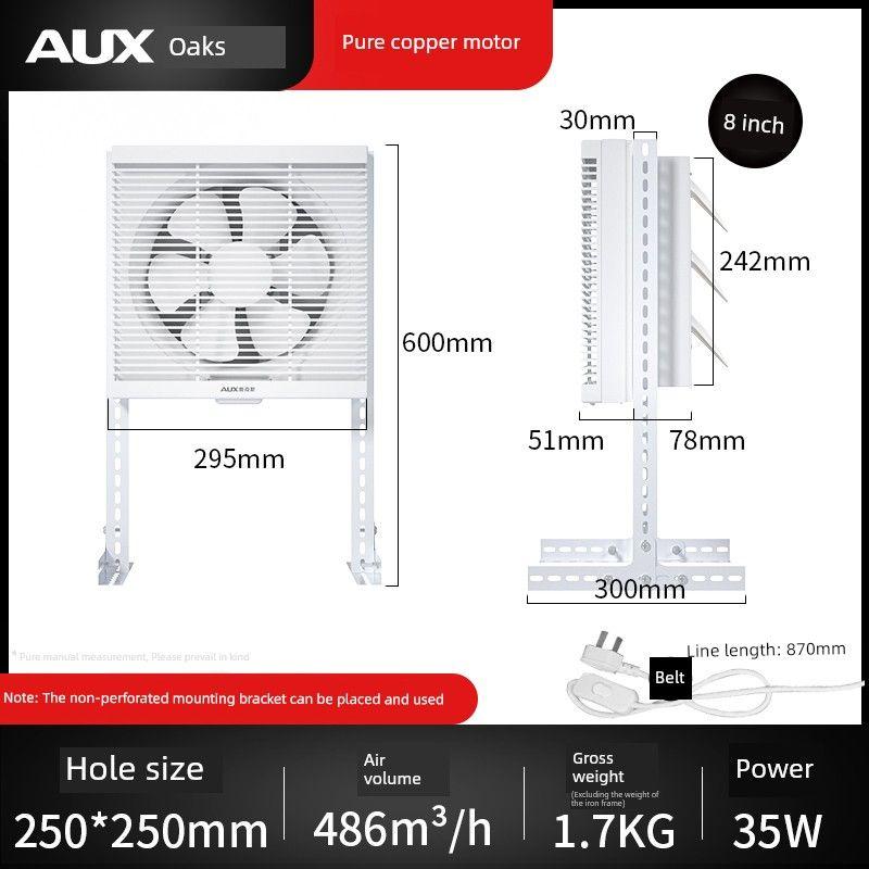 No-Drill Exhaust Fan for Kitchen Windows, No-Installation Exhaust Fan, Powerful Window-Mounted Ventilation Fan
