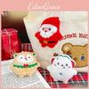 Keychain Christmas Plush Santa Claus Xmas Tree Deer Stuffed Doll Bag Gift Decor