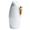 SETOMANEKI Seto Lucky Simple Interior Decoration and Maneki-neko (beckoning Cat), Ware, Charm, Ornament, (gold White, Small)