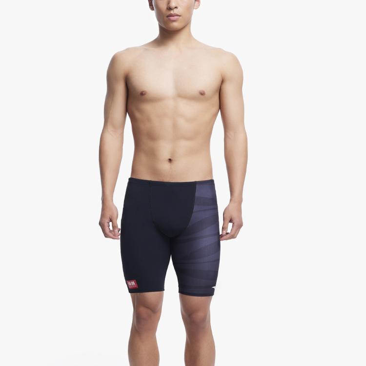 Anta Solid Color Mid-Rise Fitted Swim Shorts Men Swimwear Black 1823531457-1