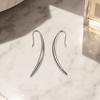 1 Pair Large Long Teardrop Geometry Earrings for Women, Metal Drop Dangle Earrings, Polished Waterdrop Earring for Party, Wedding, Daily Wear