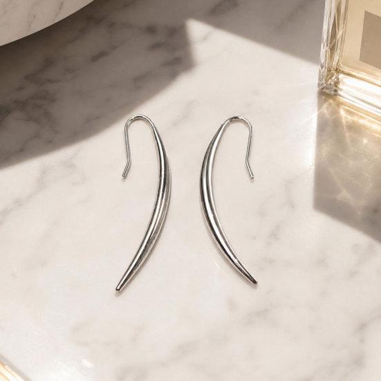 1 Pair Large Long Teardrop Geometry Earrings for Women, Metal Drop Dangle Earrings, Polished Waterdrop Earring for Party, Wedding, Daily Wear