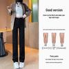 Women's Black High-Waist Slimming Straight-Leg Jeans - 2025 Spring/Autumn Petite Style