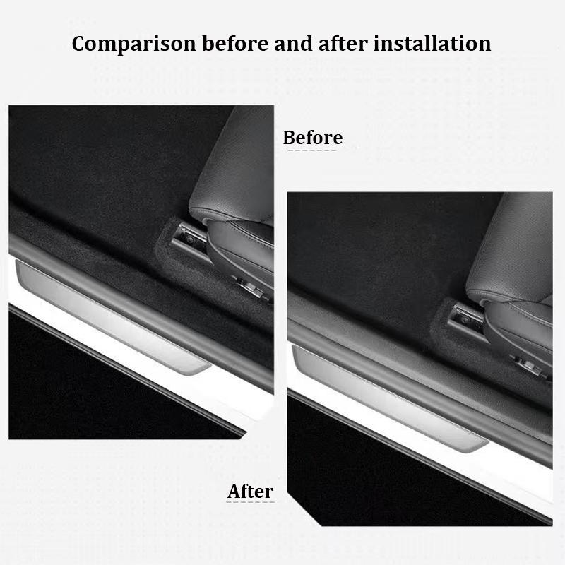 Door Sill Protector Pad For Tesla Model YL 6-Seater TPE Front Rear Door Sill Anti Scratch Dirt Resistant Guard Panel Accessories