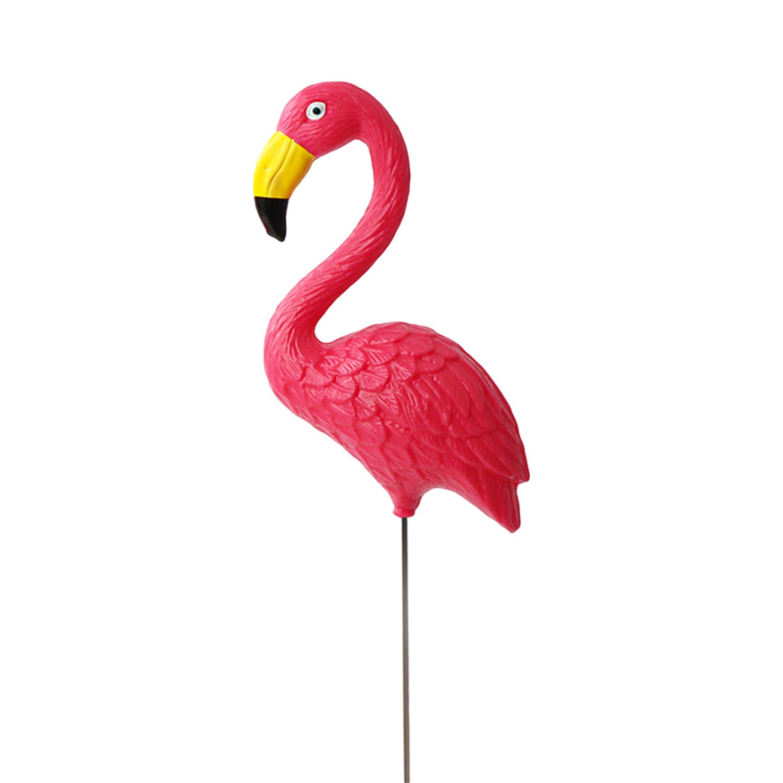 

Bird Statue Figurine, Yard Art Ornament Cake Topper Decoration Flamingo Garden Stake Sculpture for Flowerpot Holiday Planter