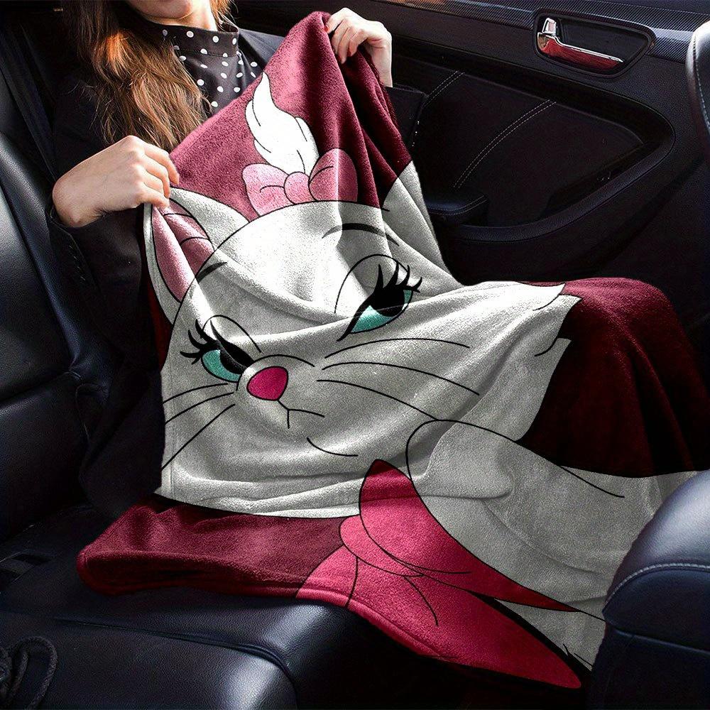 1pc Cute Cartoon Cat Print Throw Blanket - Soft and Cozy Home Decor for Room or Living Room