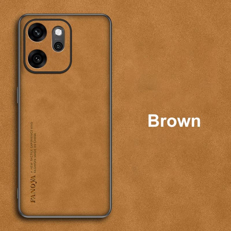 

Для OPPO Reno 14F 14 F Чохол Розкішний Чохол для телефону з ПУ шкіри Для OPPO Reno14 F 5G Reno14F Задня кришка Матовий силікон Повний захист For OPPO Reno 14F коричневий