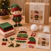 Family Activity Gift Box DIY Christmas Felt Craft Kit, Handmade Santa Gingerbread Elf Snowman Ornament Making Angel Material Holiday Art Supplies for