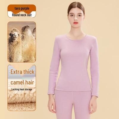 JingJingRS Women's Warm Fleece-Lined Thermal Underwear Set