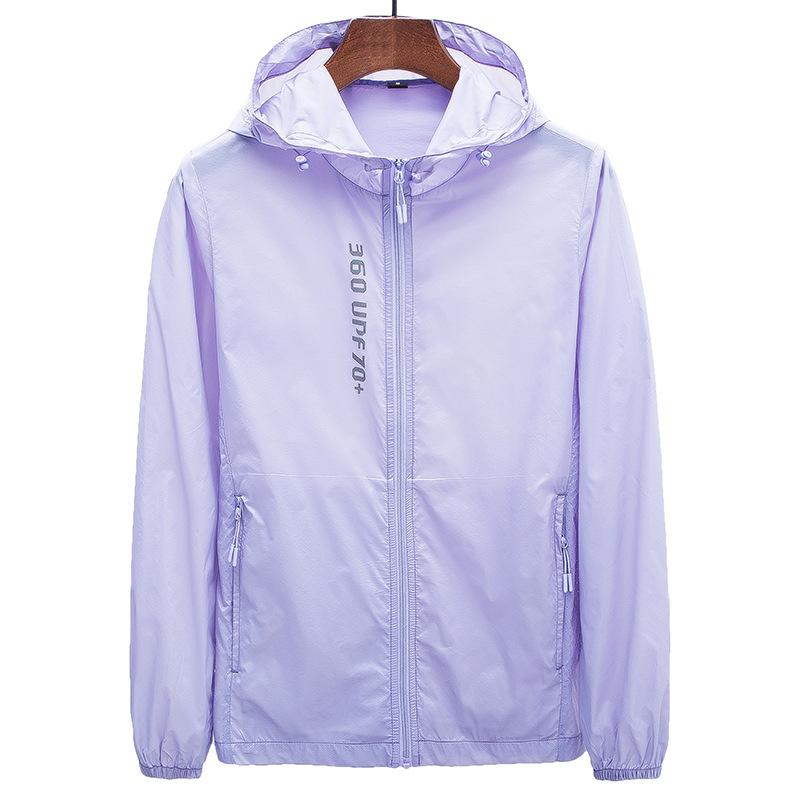 1011 Sunscreen Clothing UPF10 + Summer Ice Silk Breathable Fishing Clothing Men's and Women's UV Protection Skin Clothing Hooded Jacket