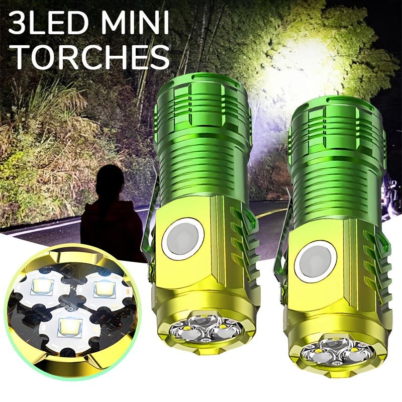 Rechargeable Flashlight with Magnetic Base and Rear Clip, Portable ABS Material for Camping,hiking,patrol,maintenance,emergency Situations,camping