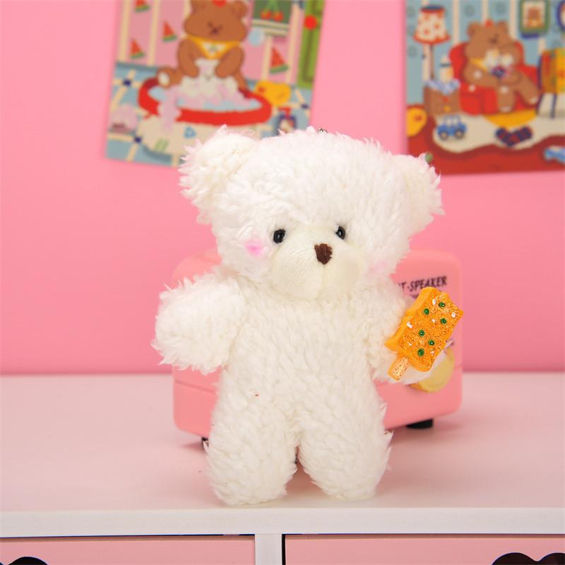 Adorable Plush Teddy Bear Keychain With Pearl For Girls' Backpacks And Bags
