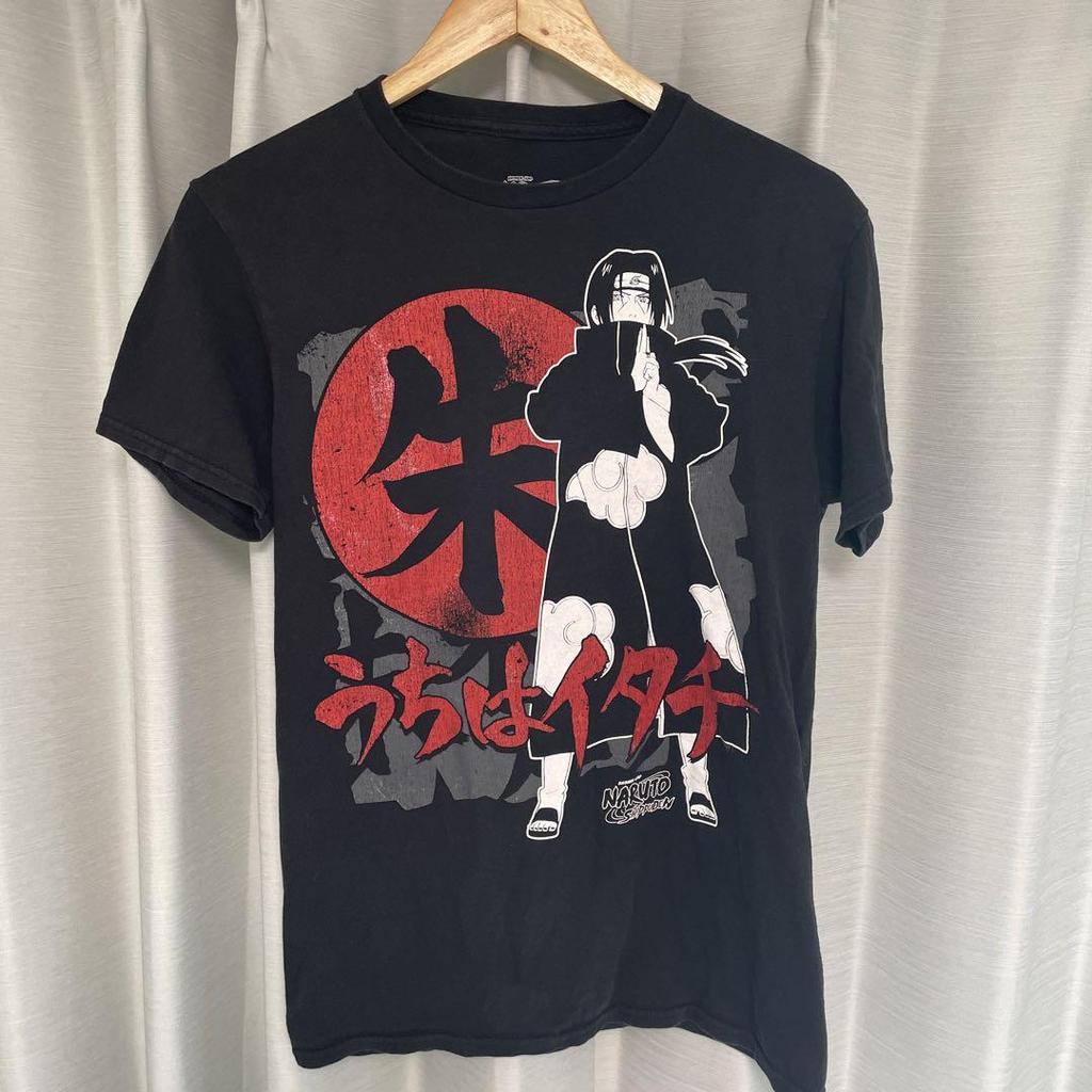 [USED] Final Price: Rare Naruto Anime T-Shirt, Size Small, Black, Uchiha Itachi, Vintage