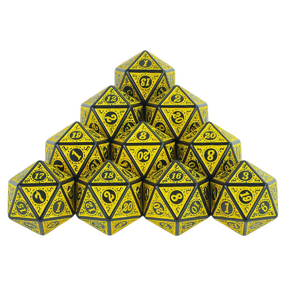 10ks 20stranná sada polyedrických kostek pro DND RPG hry na hrdiny a stolní hry