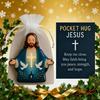 Pocket Hug Jesus Gift Blessing Jesus Prayer Figurine with Card Christian Pocket Hug Keepsake Religious Faith Ornament for Christian Gifts