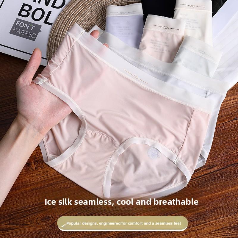 Ladies Spring and Summer Ultra Thin Lovely 10A Bacteriostatic Breathable Ice Silk Quick Drying Underwear