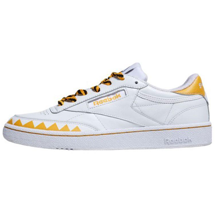 

Reebok Sanrio x Club C 85 Gudetama Мужские кроссовки White Track-Gold Black EH3050