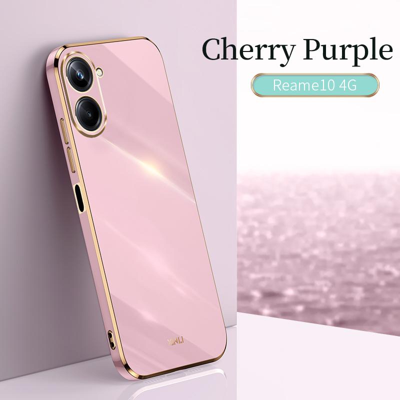 

Для Realme 10 Realme10 4G чехол Мягкая силиконовая задняя крышка 6D гальванический чехол для телефона For Realme 10 4G фиолетовый
