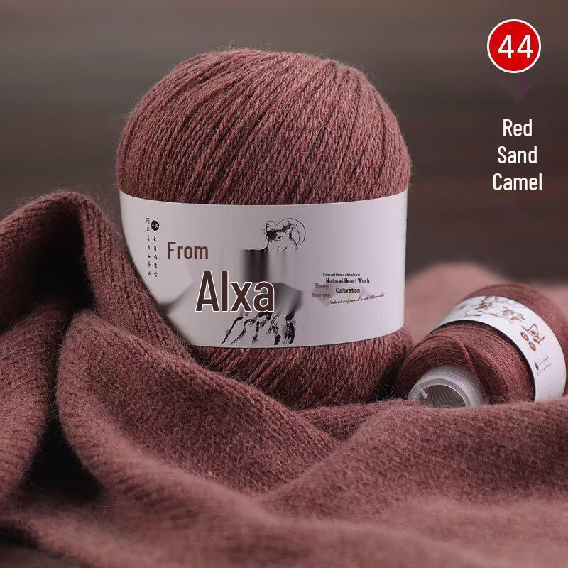 Hand-Knitted Medium-Thick Pure Cashmere Yarn Ball for DIY Projects - Perfect for Scarves and Gifts
