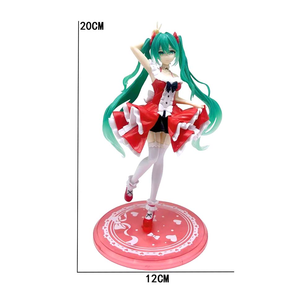 20cm Sexy Girl Hatsune Miku Anime Figure Fashion Subclture Miku Action Figure Christmas Gift PVC Collection Model Doll Toys