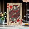 Vintage Queen Heart Poker Metal Wall Art Bar Decor Sign