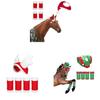 Christmas Horse Party Costume Accessoriesset 5 Pcs Santa Leg Wraps With Faux Fur Trim