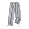 Casual Wide-Leg Pants Spring and Autumn New Foreign Trade Women's Clothing Elastic High Waist Pure Color Loose Elastic Drawstring Pants 27697