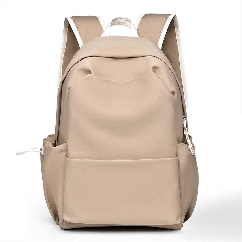 Quality Trendy Large Capacity Solid Color Student Backpack Women's Versatile College Style School Bag Men's Backpack