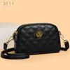 Genuine Leather Women's Bag Trendy Embroidered Thread Small Bag Single-shoulder Crossbody Bag Mobile Phone Bag