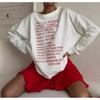 Fashion Fashion Letters Printed Crew Neck Sweatshirt Loose Casual Top Loose Letter Printed Top