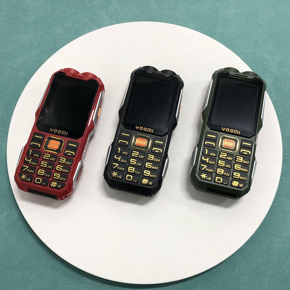 YEEMI Q8-1 2.4inch Screen 4G Button Phone Dual SIM Card Dual Flashlight One Click SOS Mp3 Mp4 FM Big Battery Big Button Mobile Phone