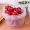 Airtight Refrigerator Storage Container 4.4 Inch Food Crisper Box with Leakproof Lid for Garlic Ginger Onion Kitchen Organizer