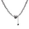Sweet and cool lava love necklace women's ins tide niche high-end design sense sweater chain versatile personality sweater chain men